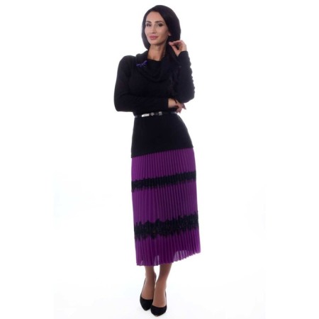 Female skirt, size 42, purple color-1