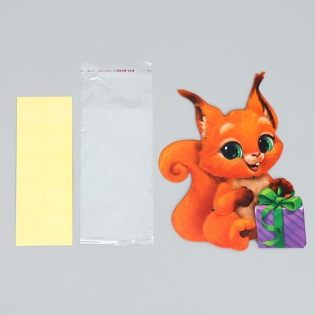 Package for sweets "Squirrel", 11 x 6 cm, New Year-3