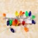Miniature puppet "garland - icicle" length 1 meter, toy: 2.5 × 0.8 cm, mix color