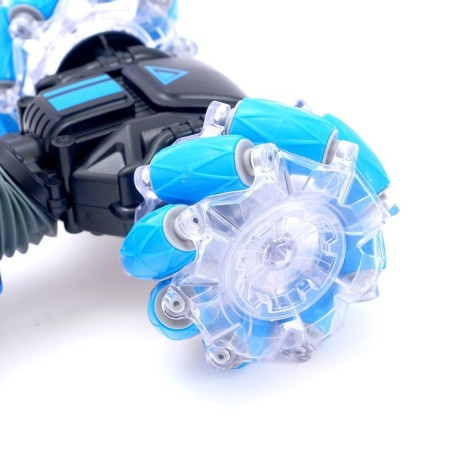Hyper Skidding car with gesture control, light, scale 1:16, blue color.-9
