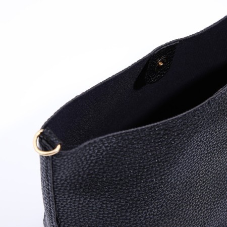 Bag Cross-Bodi with a zipper, black color-6