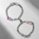 Bracelets "Demetrons" on a magnet, marmalade bears, purple-pink color in silver