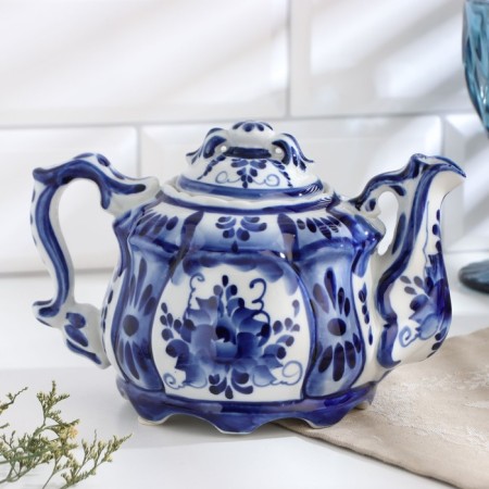 Teapot "Sidorov", Gzhel