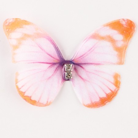 Decor for creativity "Butterfly", two -layer, set of 12 pcs., Size 1 pc. - 5 × 4 cm, orange color-2