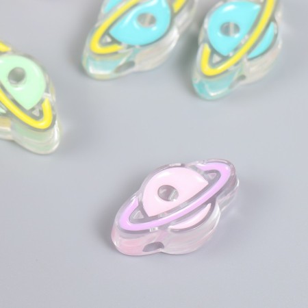 Busina plastic "Summer breeze. Saturn" Gloss Mix 2.2x1.8x0.8 cm-1