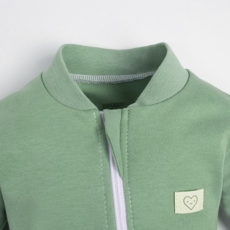 Combineson with zipper crumbs, I am Basic Line, height 68-74 cm, green-4