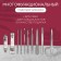 Manicure set "Lucy", 10 objects, leatherette cockee, fuchsia color