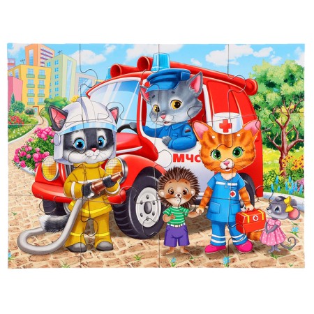 Puzzle "Funny cats No. 16", 12 elements-1