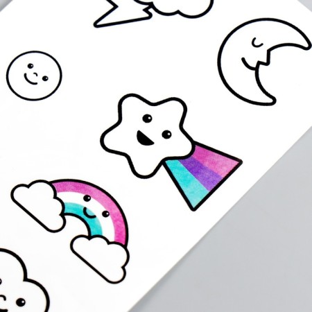 Tattoo on the body color phosphorus "constellations" mix 10x6 cm-3