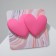 Earrings Metal "hearts" cartoon, pink color