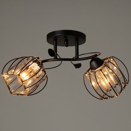 Chandelier "Dack" 2he27 40w Black 46x10x22 cm Bayerlux-2