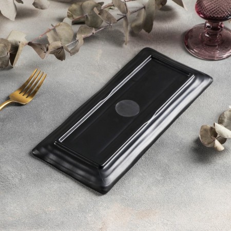 The Black East dish, 26 × 11.3 × 1.5 cm, black color-2