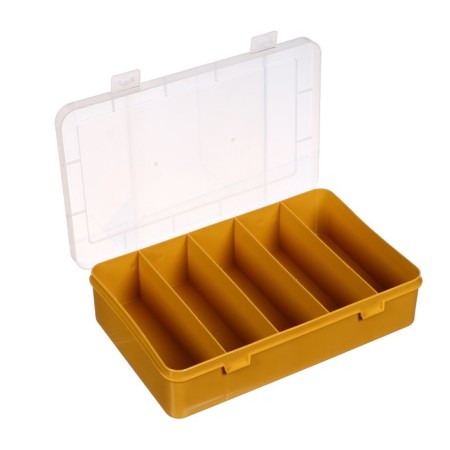 Box for trifles K-12, plastics, 19 x 12.5 x 4.7 cm, yellow-1