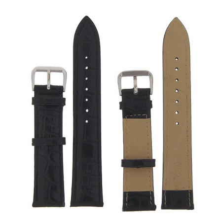 Solomon watch strap, 20 mm, genuine leather, L-20 cm, black-1