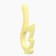 Silicone teething for teeth "Swan", brush, on suction cup, yellow color, crumb I