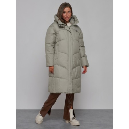 Coat insulated winter female, size 46, green color-2