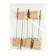 A set of clamps for papers and wood business cards, 5 pieces