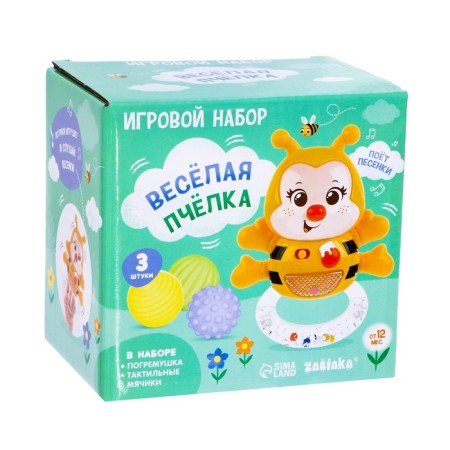 Game set "Funny Bee", sound, light, 3 massage balls-3