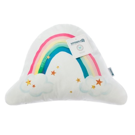 Pillow decorative baby I am "Rainbow", 51x30 cm, velor, 100%p/e-3