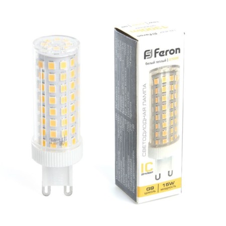 LED LED Feron, G9, 15 W, 175-265 V, white warm light