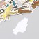 Stickers for creativity "City and forest birds" embossing gold set 48 pcs 9x7x0.8 cm