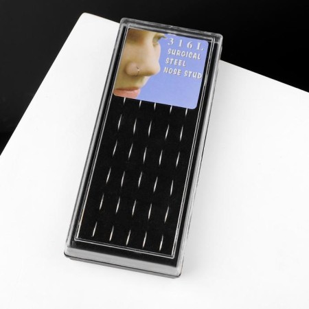 Piercing in the nose "Ring", D = 8 mm, set 40 pcs., Silver color-1