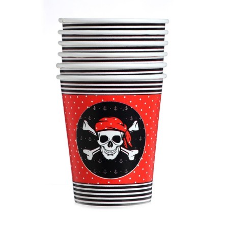 A set of paper dishes is a one -time pirate ”, 6 glasses, 6 plates-5