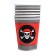A set of paper dishes is a one -time pirate ”, 6 glasses, 6 plates