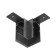 Corner Connector for the Arte Lamp Linea-Ccessories A480606, 7.2x7.2x5 cm, black