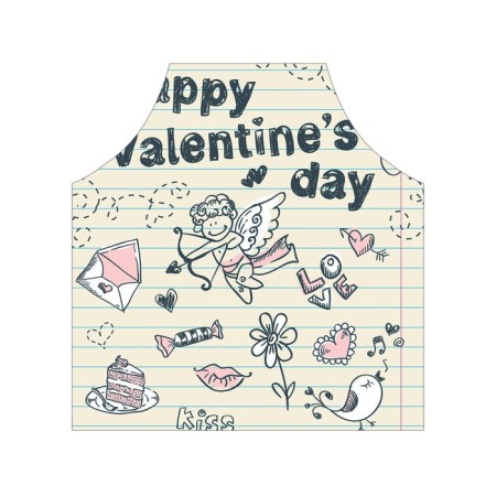 Apron kitchen with a photocrint “Recognition of love”, adjustable, size OS-2