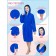 Children's robe with a hood, size 40, cornflower color