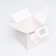 Folding box with a window, white, 15 x 15 x 18 cm
