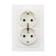 Double Tot Matte Glass, 16 A, hidden, with s/c, glass, white