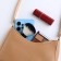 Baget bag with zipper, beige color