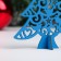 Wooden souvenir "Christmas tree with patterns", 15 cm, blue