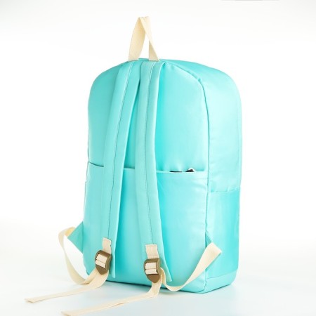Young backpack from textiles on lightning, 2 pockets, turquoise color-3