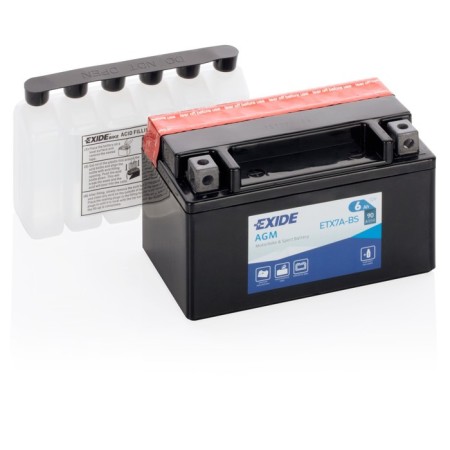 Battery EXIDE 6 ACh ETX7A-BS, direct polarity