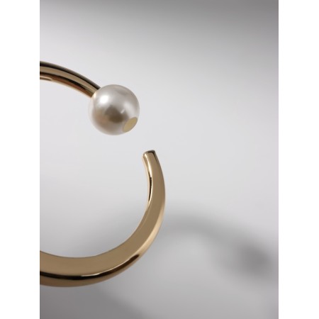 Bracelet Cuff "Pearl", metal, color gold-5