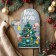 Mittens-Poskatka "New Year" 20x28cm, sarzha, 100% cotton, Vatin 250g/m2