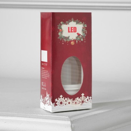 LED figure “White Lantern with a candle” 5.5 × 13 × 5.5 cm, plastic, batteries AG13x3, glow warm white-3