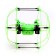 A quadrocopter radio -controlled Drone works on the battery, the color is green