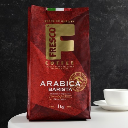Coffee Fresco Arabica Barista, grain, package, 1000 g
