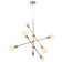 Suspended lamp Freya Fr5043PL-06BS Octavia, 830x830x1590 mm, E27, 6x60W, brass color