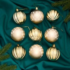 Set of balls plastic D-6 cm, 9 pcs 