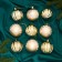Set of balls plastic D-6 cm, 9 pcs "Melitin strip" gold