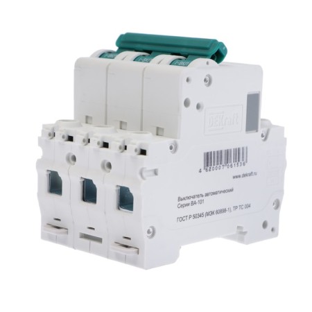 Automatic circuit breaker SE DEKRAFT VA-101, 3 poles, C, 10 A, 4.5 KA, 11077DEK-3