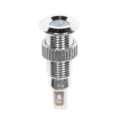 Metal indicator Ø8 12V White LED (GQ8F-D) Rexant
