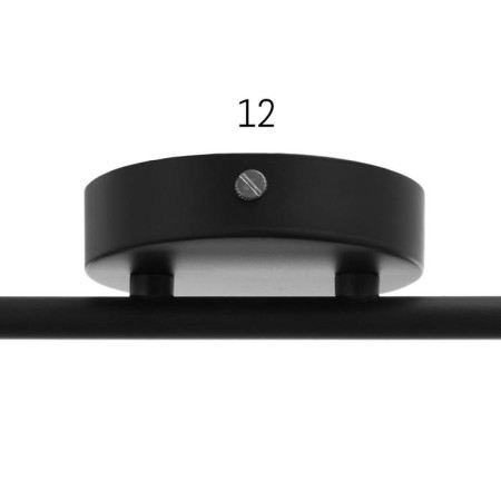 Lamp Black 2x6W GU10 Black 41x10x17cm-5