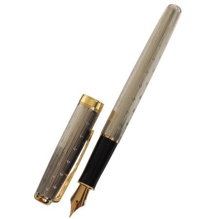 Gift feathers in the leatherette case, PB S, silver hull with gold-2
