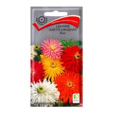 Tsinnia flowers cacti -shaped mix, 0.4gr
